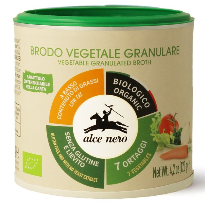 Bulion Warzywny Granulowany Bezglutenowy BIO 120 g - Alce Nero - Ekoch