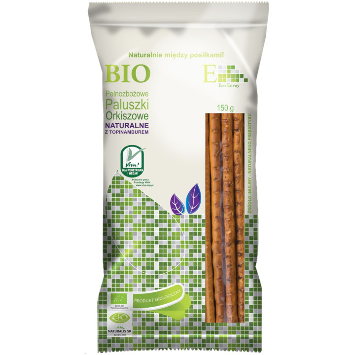Paluszki Orkiszowe Pełnoziarniste z Topinamburem BIO 150 g - Envoy - E