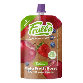 Mus Jabłko Czerwone Owoce bez Dodatku Cukrów BIO 100 g - Frulla - Ekoc