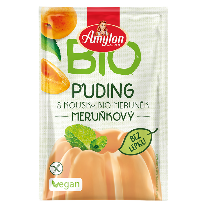 Budyń Morelowy Bezglutenowy BIO 40 g - Amylon - Ekochatka