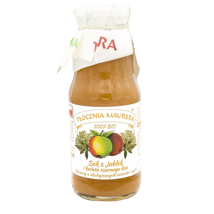Sok Jabłkowy z Kwiatem Czarnego Bzu NFC BIO 300 ml - Tłocznia Maurera 