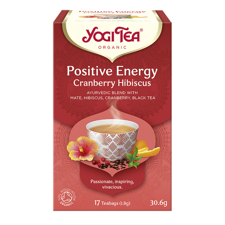 Herbatka Pozytywna Energia Żurawina i Hibiskus BIO 30,6 g - Yogi Tea -