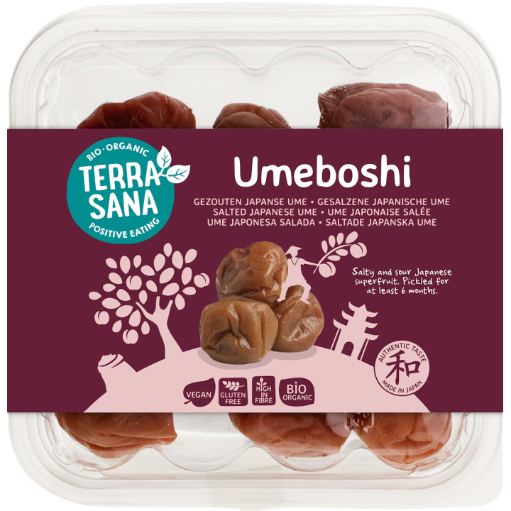 Umeboshi Śliwki Japońskie Kiszone Bezglutenowe BIO 150 g - Terrasana -
