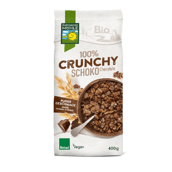 Crunchy Czekoladowe BIO 400 g - Bohlsener Muehle - Ekochatka