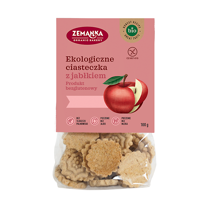 Ciastka z Jablkiem Bezglutenowe BIO 100 g - Zemanka - Ekochatka