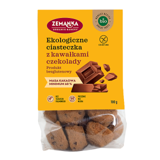 Ciastka z Czekolada Bezglutenowe BIO 100 g - Zemanka - Ekochatka