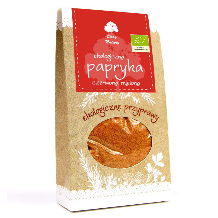 Papryka Słodka Mielona BIO 50 g - Dary Natury - Ekochatka