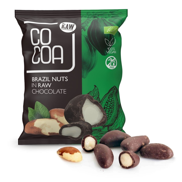 Orzechy Brazylijskie w Czekoladzie Surowej BIO 70 g - Cocoa - Ekochatk