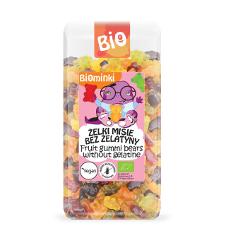 Żelki Misie Bez Żelatyny Bezglutenowe BIO 400 g - Biominki - Ekochatka