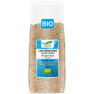 Siemię Lniane Brązowe Len BIO 1 kg - Bio Planet - Ekochatka
