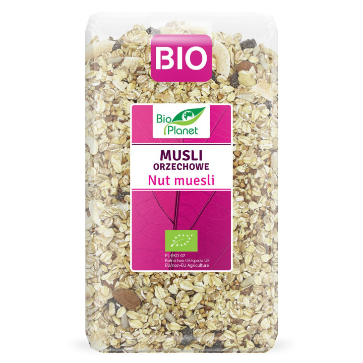 Musli Orzechowe z Nerkowcami i Migdałami BIO 600 g - Bio Planet - Ekoc