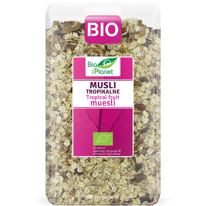 Musli Tropikalne z Mango i Ananasem BIO 600 g - Bio Planet - Ekochatka