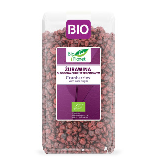 Żurawina Suszona z Cukrem Trzcinowym BIO 1 kg - Bio Planet - Ekochatka