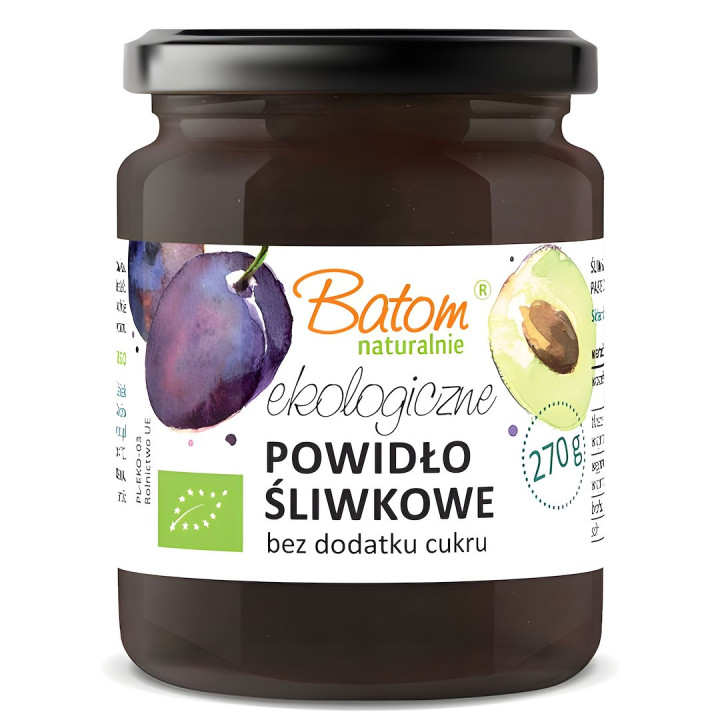 Powidła Śliwkowe bez Cukru BIO 270 g - Batom - Ekochatka