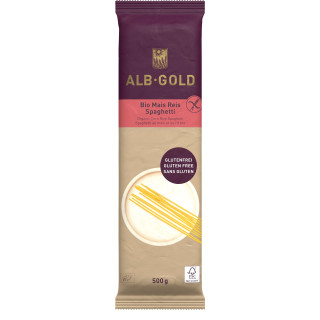Makaron Kukurydziano-Ryżowy Spaghetti Bezglutenowy BIO 500 g - Alb Gol