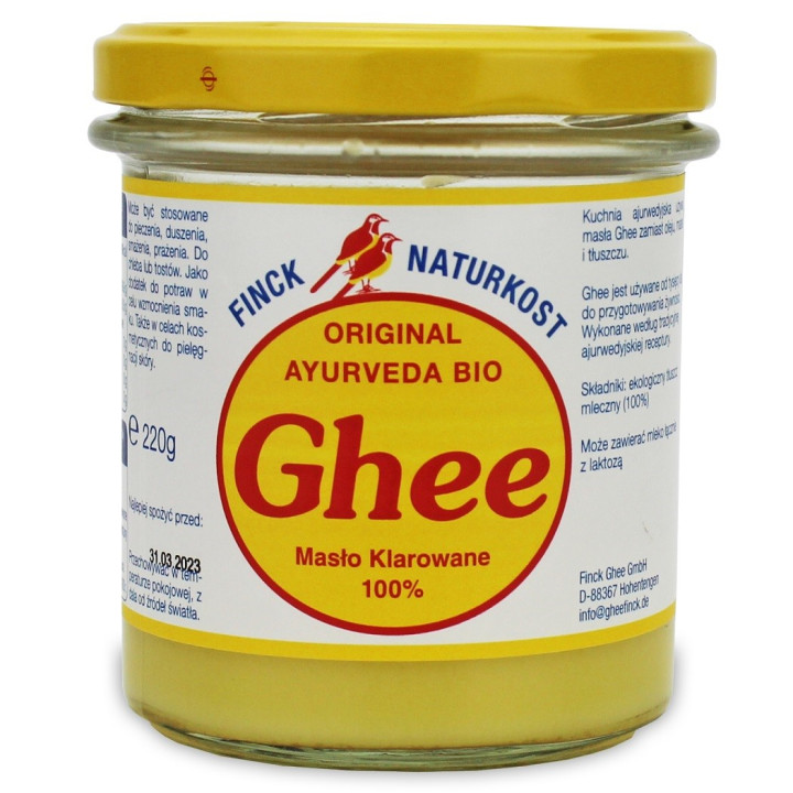 Masło Klarowane Ghee BIO 220 g - Finck Ayurveda - Ekochatka