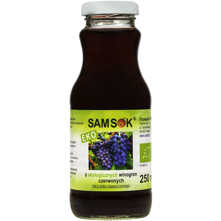 Sok z Czerwonych Winogron NFC BIO 250 ml - Viands - Ekochatka
