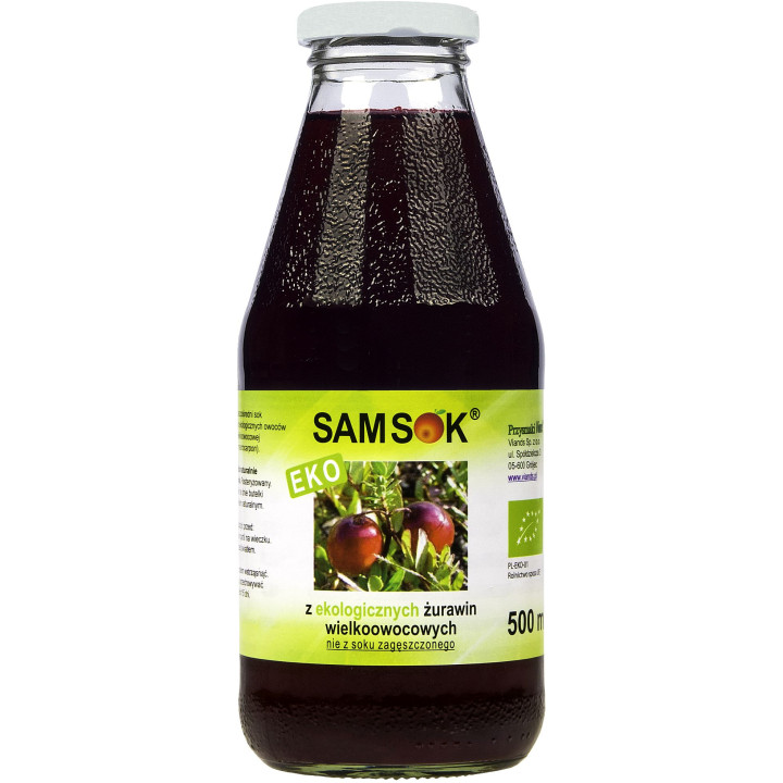 Sok z Zurawiny Wielkoowocowej NFC BIO 500 ml - Viands - Ekochatka