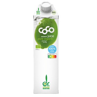 Woda Kokosowa Naturalna BIO 1 l - Coco Dr. Martins - Ekochatka