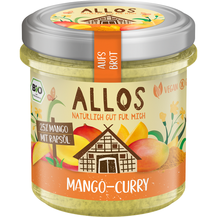 Pasta Kremowa z Mango i Curry Bezglutenowa BIO 140 g - Allos - Ekochat