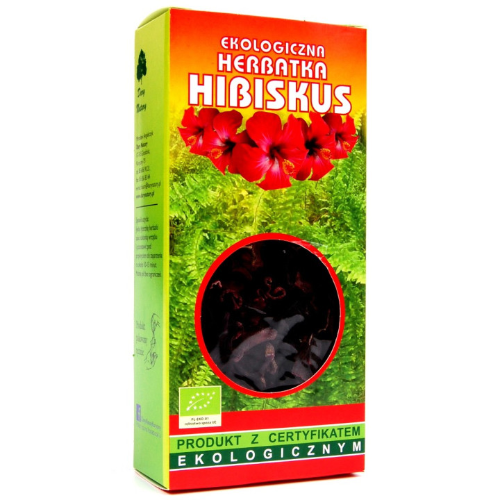 Herbatka Hibiskus BIO 50 g - Dary Natury - Ekochatka