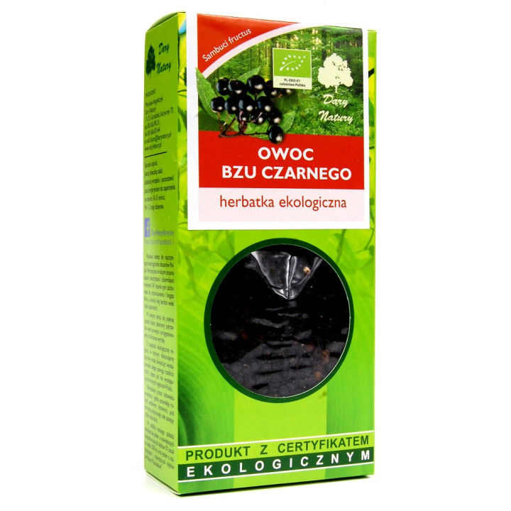 Owoc Czarnego Bzu - Herbatka BIO 100 g - Dary Natury - Ekochatka