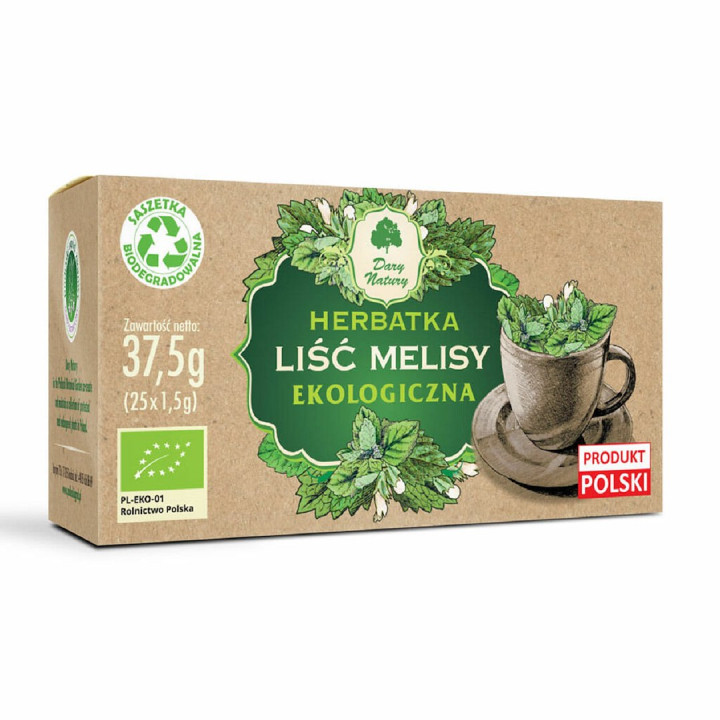 Herbatka z Melisy w Saszetkach BIO 37,5 g - Dary Natury - Ekochatka