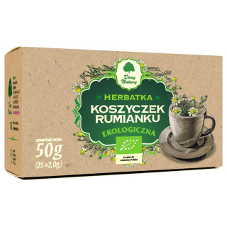 Herbatka Rumiankowa z Koszyczków BIO 25 Saszetek 50 g - Dary Natury - 