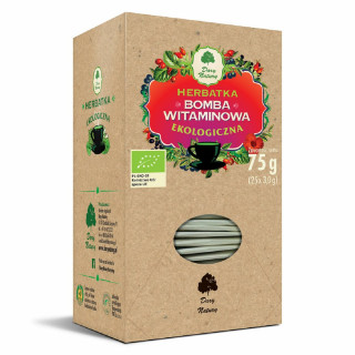 Herbatka Bomba Witaminowa Owocowa BIO 25 Saszetek 75 g - Dary Natury -