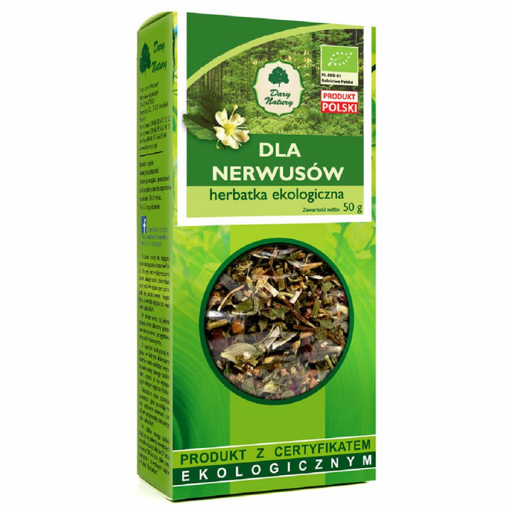 Herbatka Uspokajająca Dla Nerwusów Sypana BIO 50 g - Dary Natury - Eko