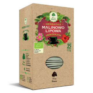 Herbatka Malinowo-Lipowa BIO 25 x 2,5 g - Dary Natury - Ekochatka