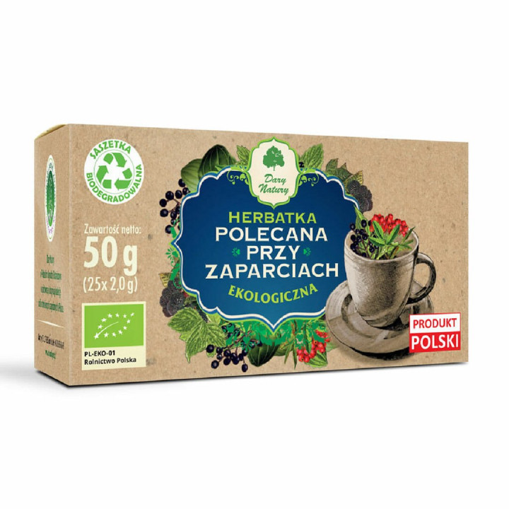 Herbatka Polecana Przy Zaparciach Ekspresowa BIO 50 g - Dary Natury - 