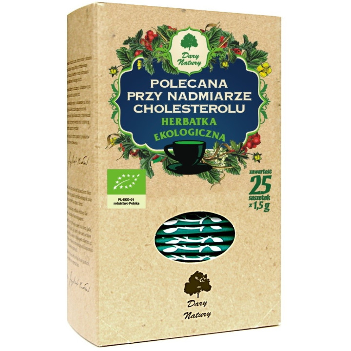 Herbatka Na Cholesterol BIO 37,5 g 25 Saszetek - Dary Natury - Ekochat