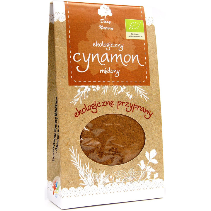 Cynamon Cejloński Mielony BIO 50 g - Dary Natury - Ekochatka