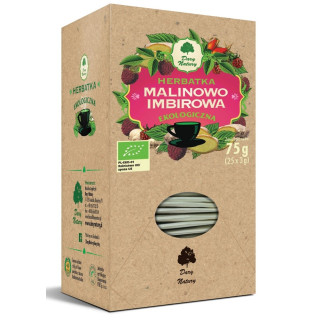 Herbatka Malinowo-Imbirowa BIO 75 g - Dary Natury - Ekochatka