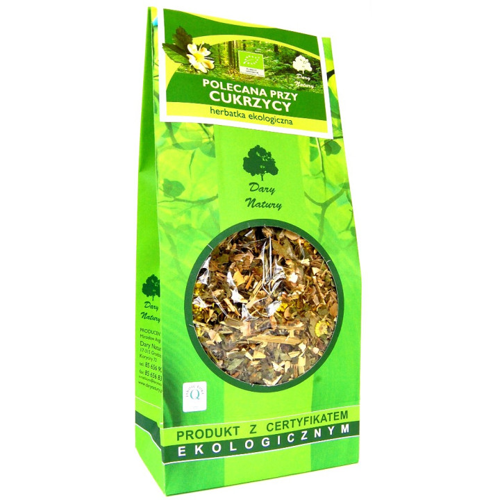 Herbatka Ziołowa na Poziom Cukru BIO 150 g - Dary Natury - Ekochatka