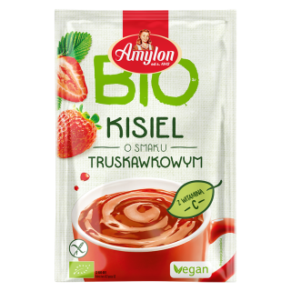 Kisiel Truskawkowy Instant Bezglutenowy BIO 30 g - Amylon - Ekochatka