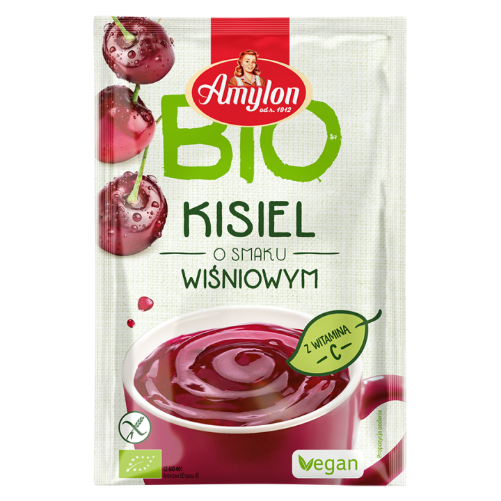 Kisiel Instant Wiśniowy Bezglutenowy BIO 30 g - Amylon - Ekochatka