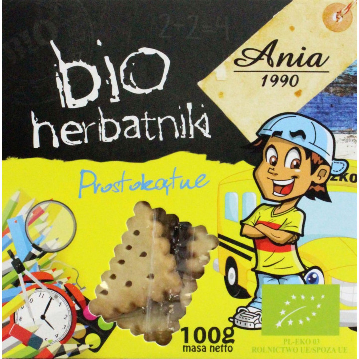 Herbatniki Prostokątne BIO 100 g - Bio Ania - Ekochatka