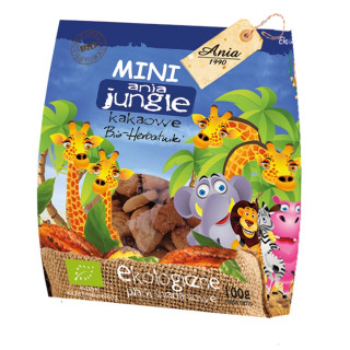 Ciastka Kakaowe Mini Jungle BIO 100 g - Bio Ania - Ekochatka