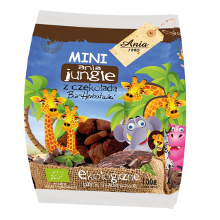 Ciastka z Czekoladą Mini Jungle BIO 100 g - Bio Ania - Ekochatka