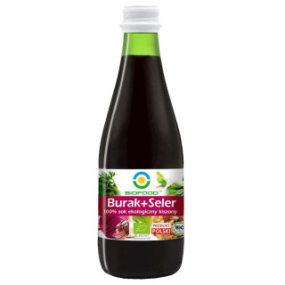 Sok z Buraków i Selerów Kiszonych NFC Bezglutenowy BIO 300 ml - Biofoo