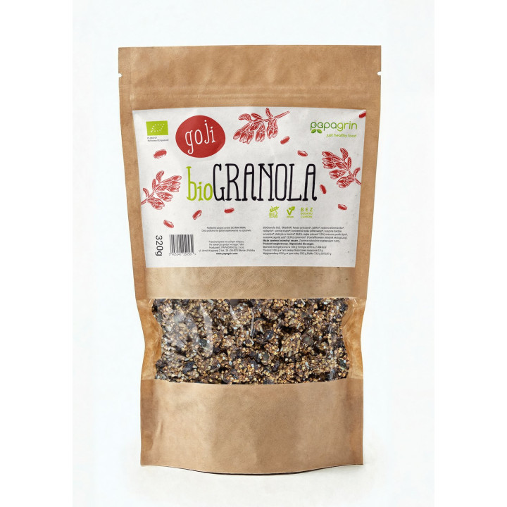 Granola z Goji Bezglutenowa BIO 320 g - Papagrin - Ekochatka