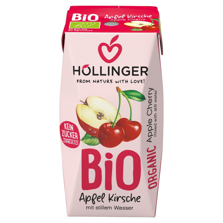 Nektar Jabłkowo-Wiśniowy BIO 200 ml - Hollinger - Ekochatka