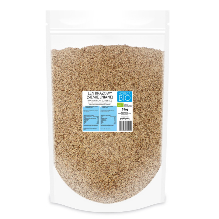 Len Brązowy Siemię Lniane BIO 5 kg - Bio Planet Horeca - Ekochatka