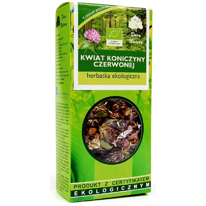 Herbatka Kwiat Koniczyny Czerwonej BIO 25 g - Dary Natury - Ekochatka