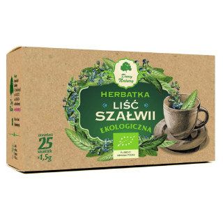 Herbatka Liść Szałwii BIO 25 Saszetek 37,5 g - Dary Natury - Ekochatka