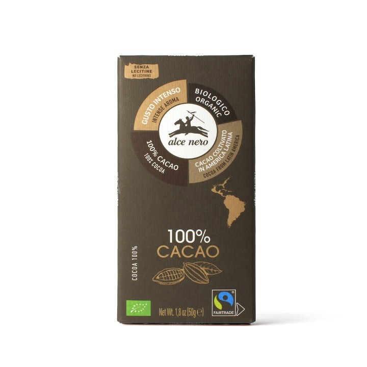 Czekolada Gorzka 100% Kakao BIO 50 g - Alce Nero - Ekochatka