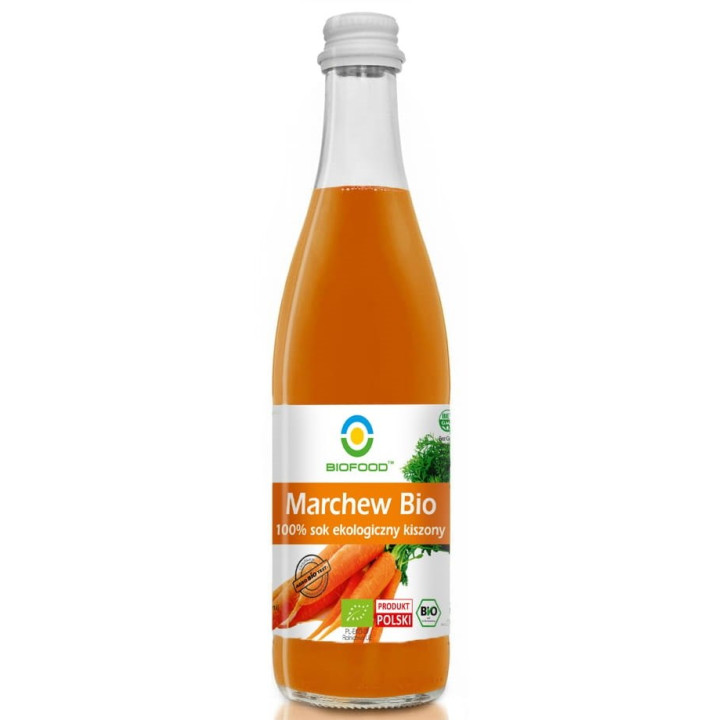 Sok z Marchwi Kiszonej NFC Bezglutenowy BIO 500 ml - Biofood - Ekochat