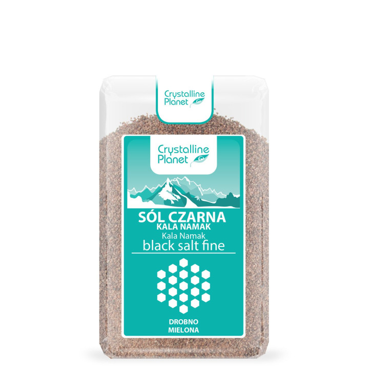 Sól Czarna Kala Namak Drobno Mielona 600 g - Crystalline Planet - Ekoc